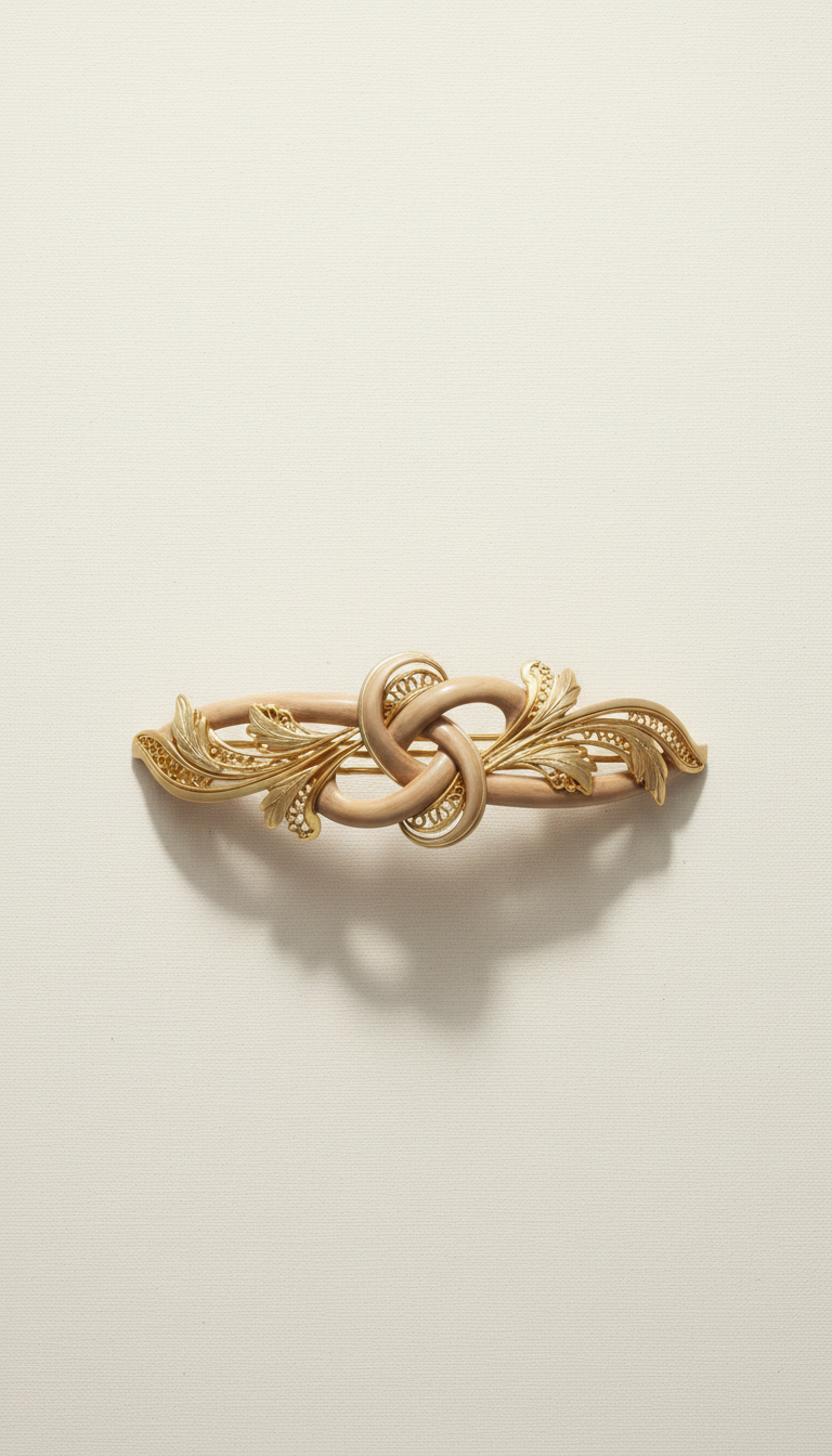 Gold-accented hair accessory with sleek finish