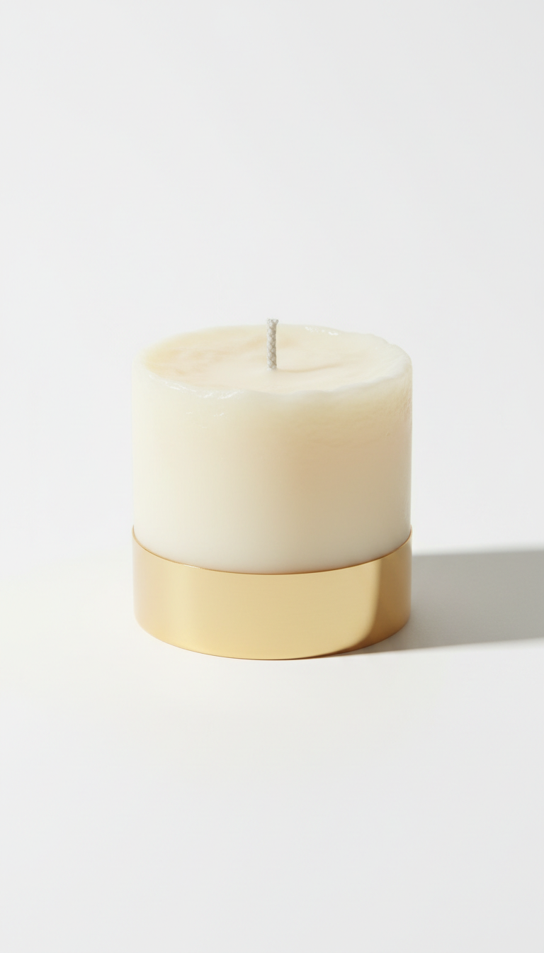 Hand-poured signature candle in ivory soy wax