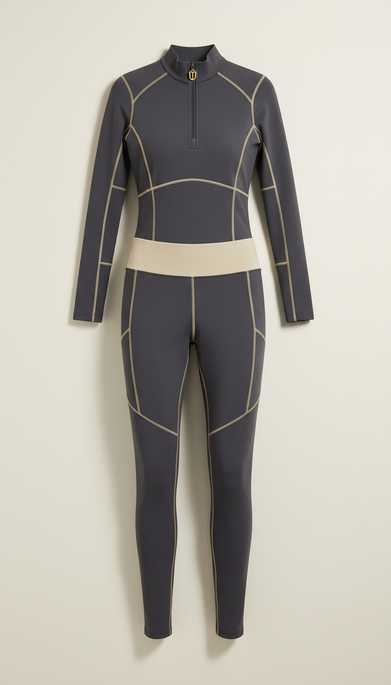 Technical activewear set with moisture-wicking fabric